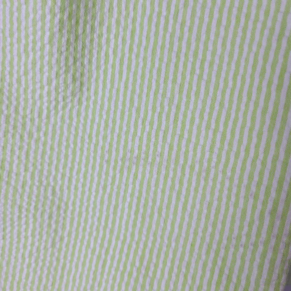 Lilly Pulitzer White Label Green White Striped Seersucker Vintage Cropped Pants - Picture 6 of 10